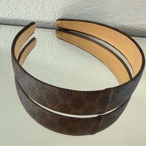 New upcycled Celine Brown Leather Headband